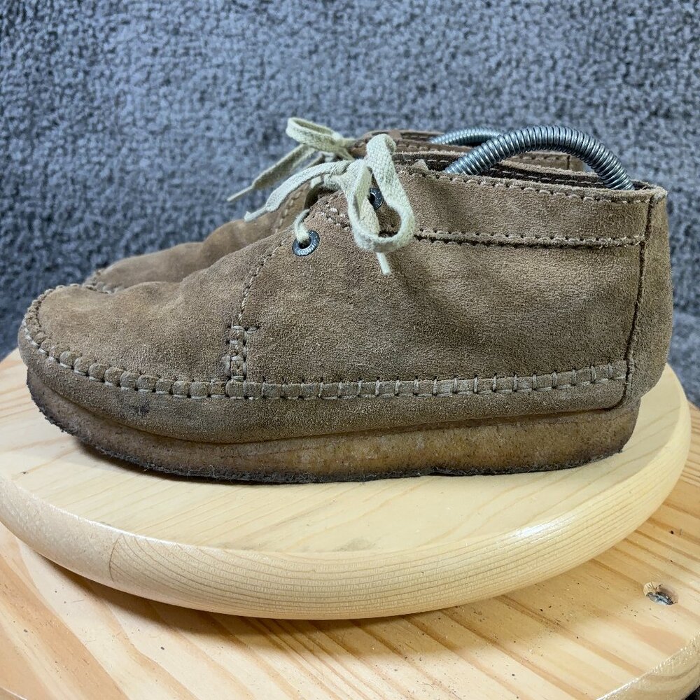 Clarks Originals Weaver Chukka Boots Womens Size 8.5 Brown Moccasin Crepe Sole